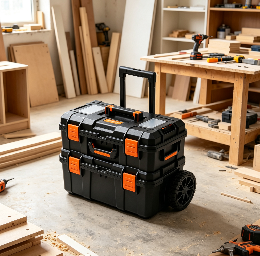 Industrial modular tool storage hardware case