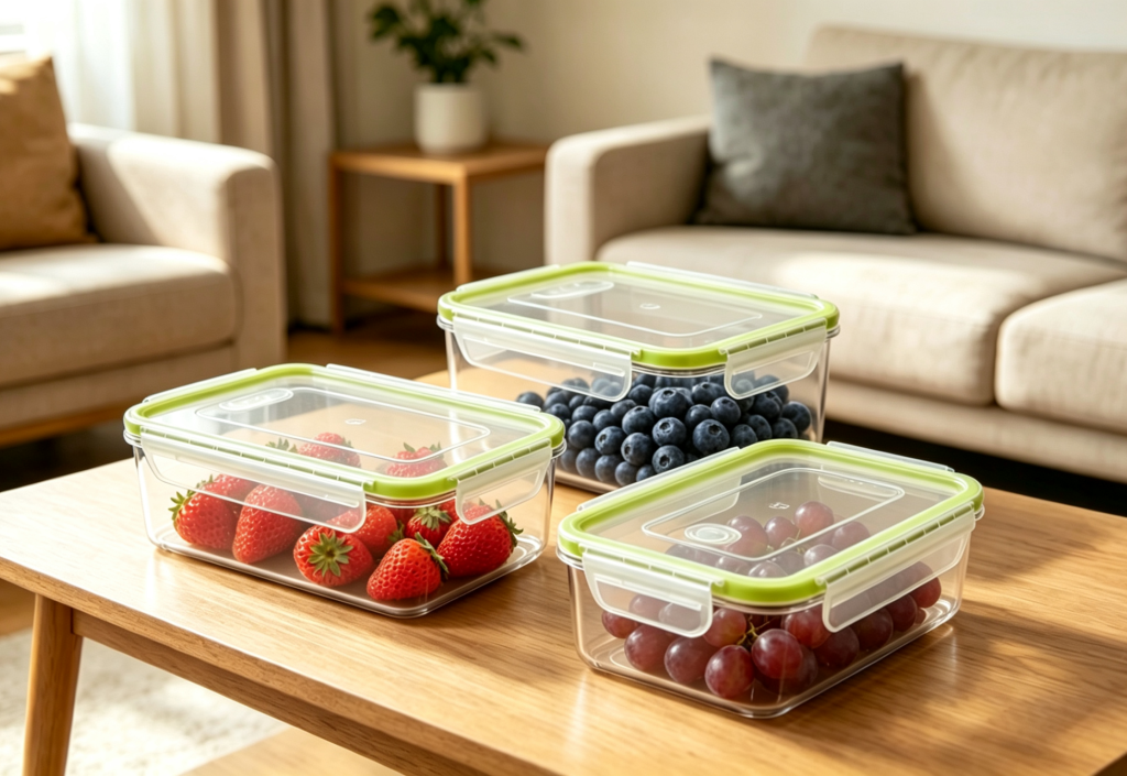 Durable portable food storage containers