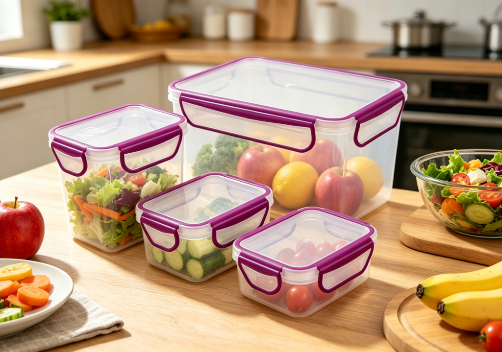 Leak-proof plastic meal prep food boxes